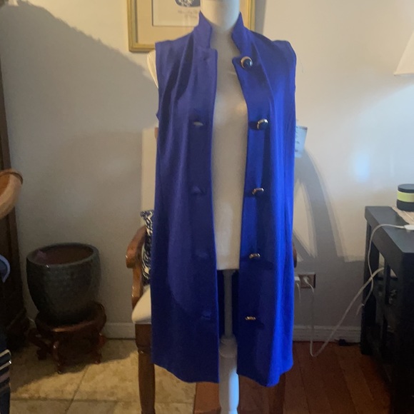 St. John Dresses & Skirts - New St John Blue Button Dress